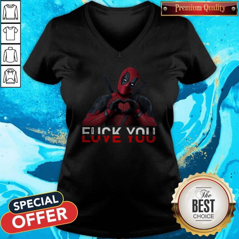 Awesome Deadpool Fuck You Love You V-neck
