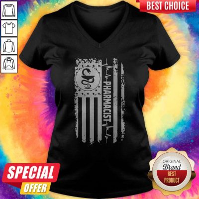 Funny Independence Day Pharmacist Beat V-neck