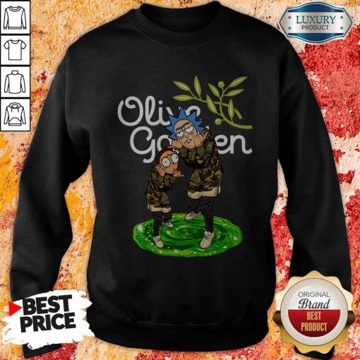 Garden Rick And Morty Olive Sweatshirt