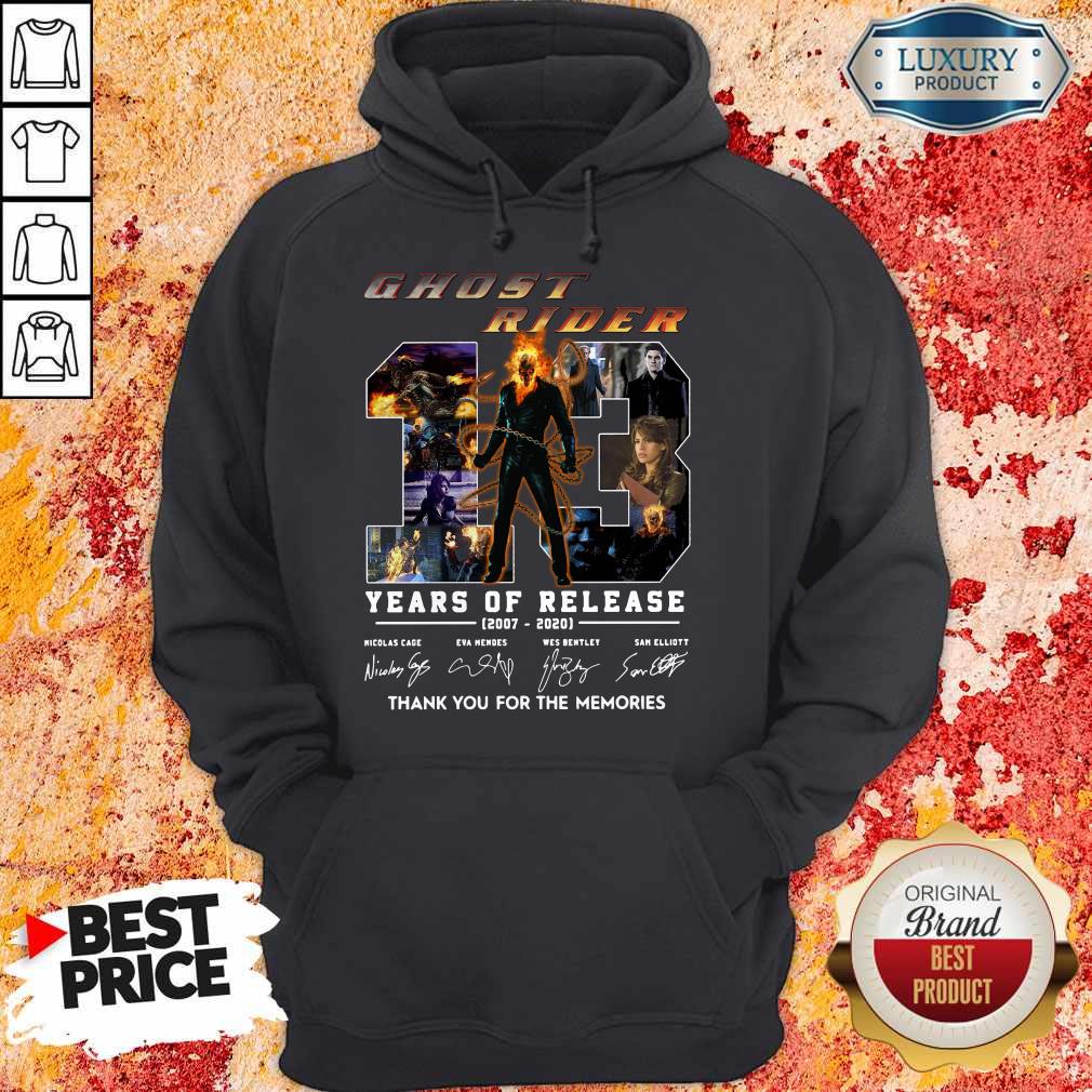 Ghost Rider 13 Years Of Release 2007 2020 Thank You For The Memories Signatures Hoodie