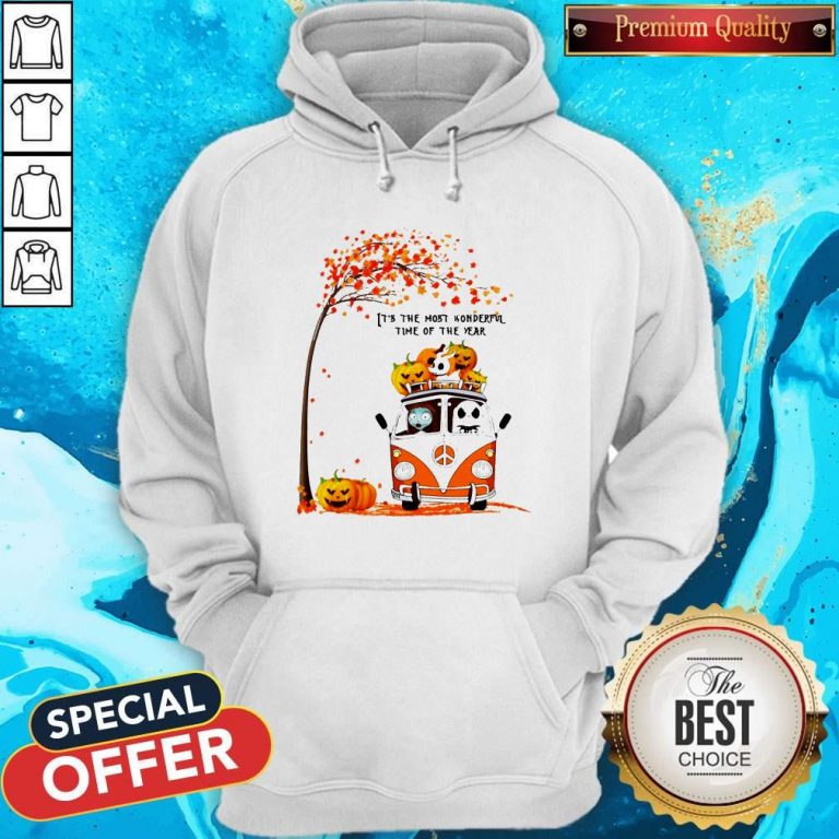 Jack Skellington And Sally Hippie It’s The Most Wonderful Time Of The Year Happy Halloween Hoodie