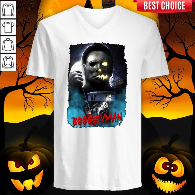 Michael Myers Boogeyman Happy Halloween V-neck