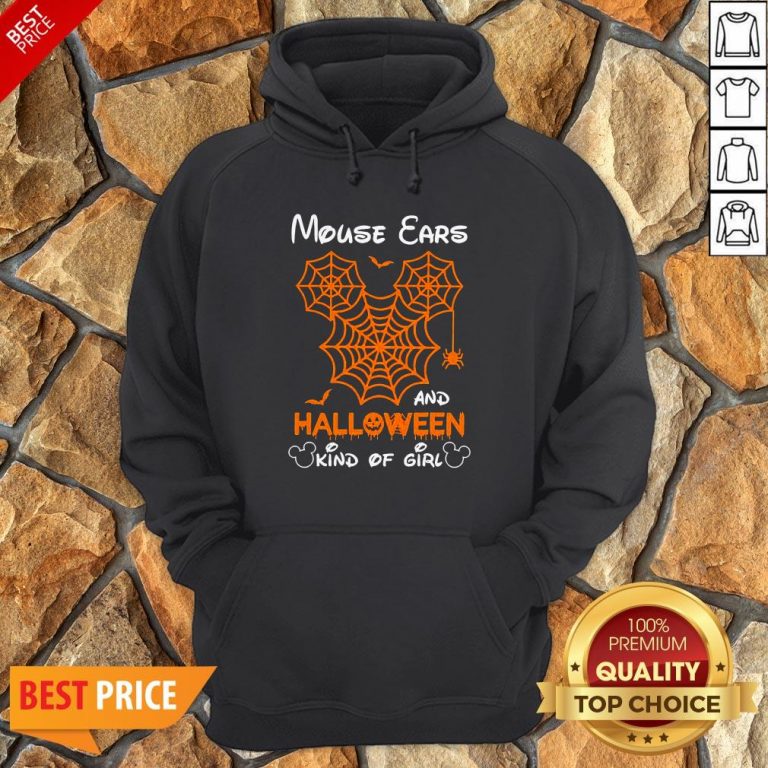 Mickey Mouse Ears And Halloween Kind Of Girls Hoodie