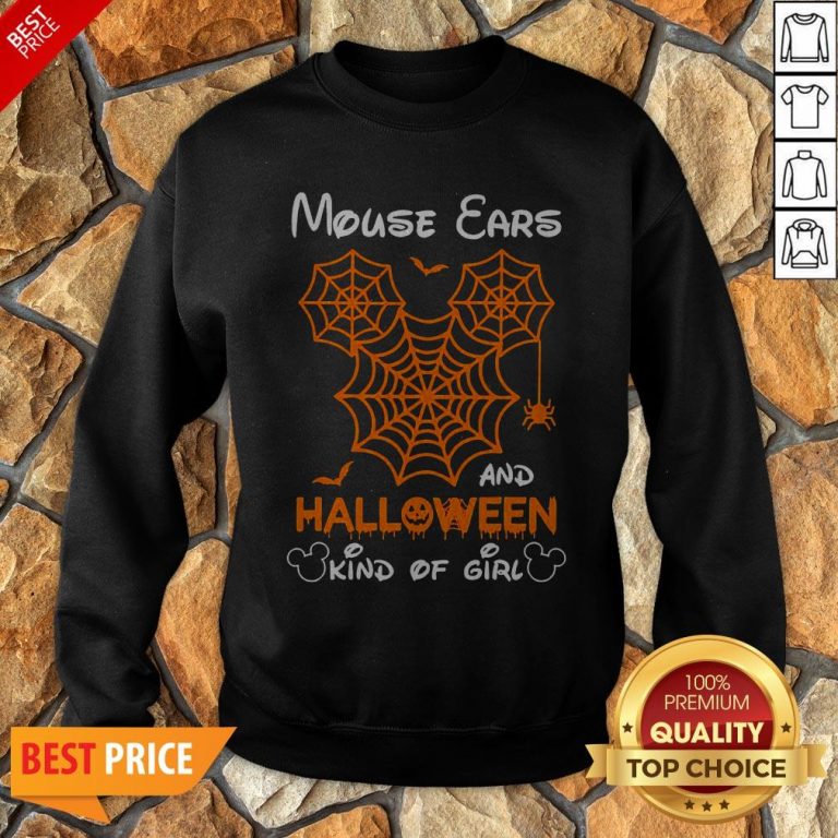 Mickey Mouse Ears And Halloween Kind Of Girls Sweatshirt