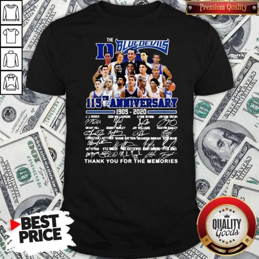 Official The Blue Devils 115TH Anniversary 1905 2020 Signatures Shirt