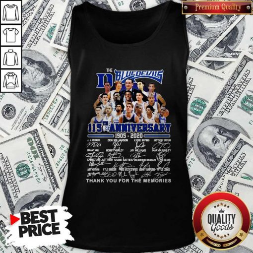 Official The Blue Devils 115TH Anniversary 1905 2020 Signatures Tank Top