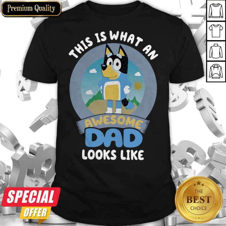 Original Bluey Bandit This Is What An Awesome Dad Looks Like Shirt