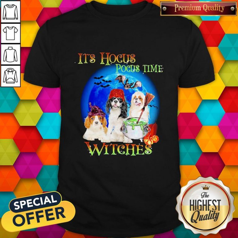 Shih Tzu Dogs It’s Hocus Pocus Time Witches Halloween Shirt
