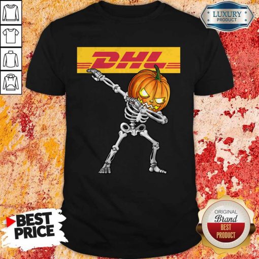 Skeleton Dabbing Halloween Pumpkin DHL Shirt