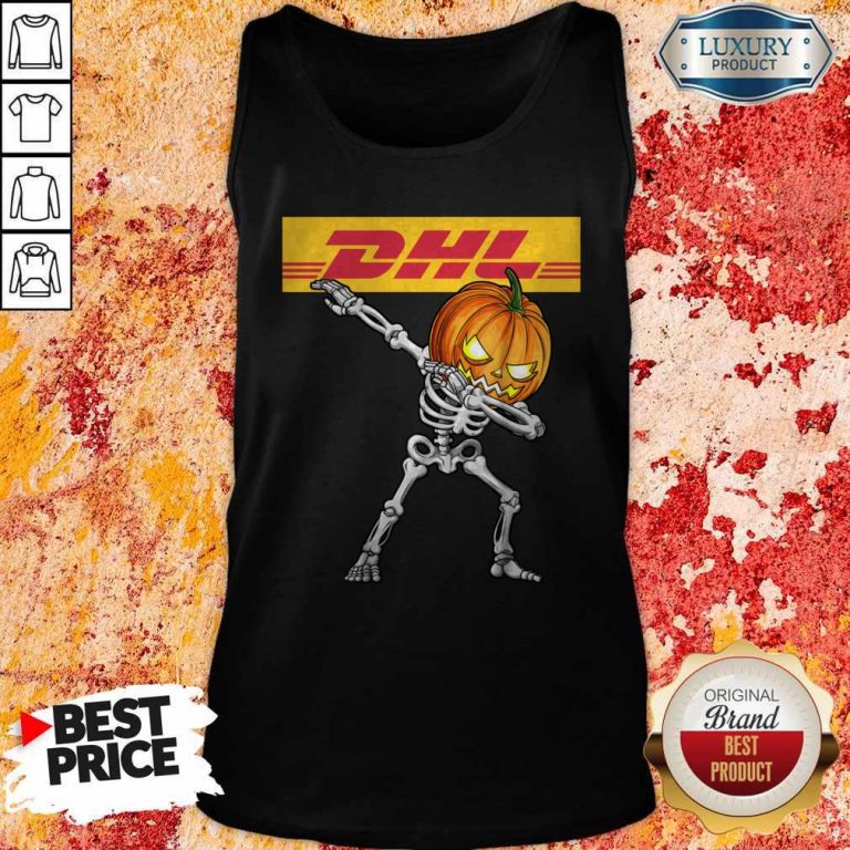 Skeleton Dabbing Halloween Pumpkin DHL Tank Top