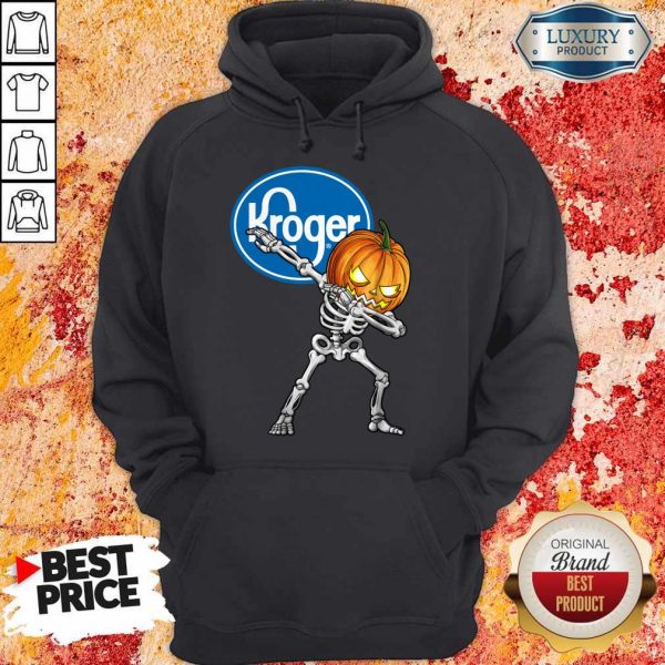 Skeleton Dabbing Halloween Pumpkin Kroger Hoodie