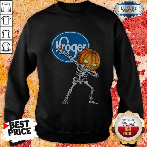 Skeleton Dabbing Halloween Pumpkin Kroger Sweatshirt