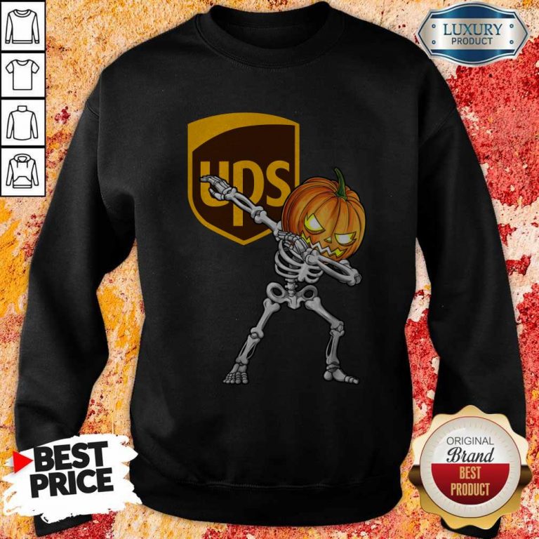 Skeleton Dabbing Halloween Pumpkin UPS Shirt - T-shirt Best