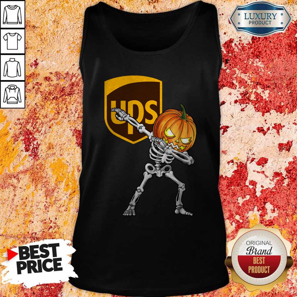 Skeleton Dabbing Halloween Pumpkin UPS Shirt - T-shirt Best