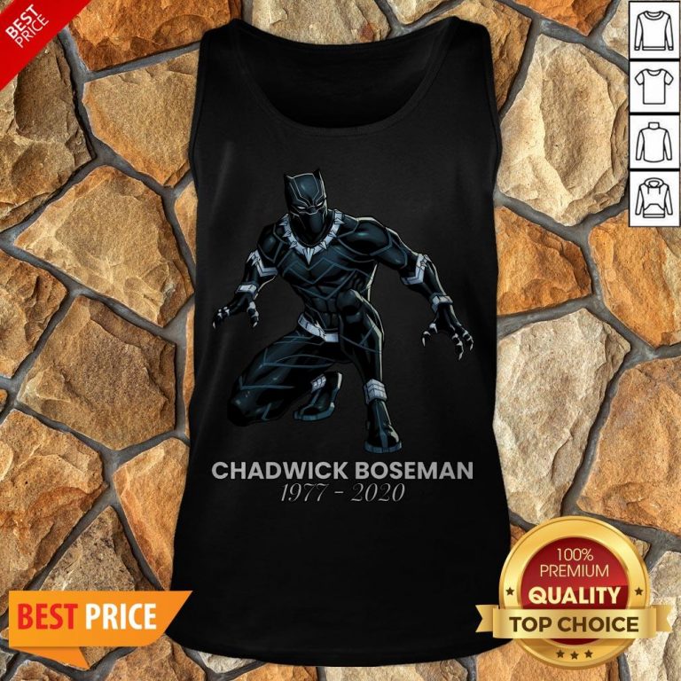 Thank You For The Memories Chadwick Boseman Black Panther Rip 1977-2020 Tank Top