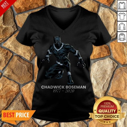 Thank You For The Memories Chadwick Boseman Black Panther Rip 1977-2020 V-neck