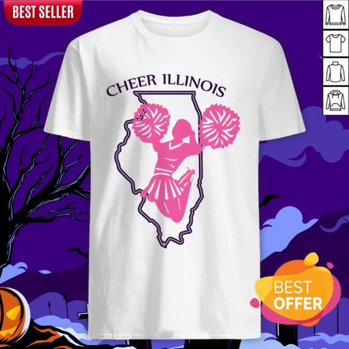 Cheer Illinois Happy Dia De Muertos Day Dead Skull Shirt