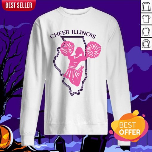 Cheer Illinois Happy Dia De Muertos Day Dead Skull Sweatshirt