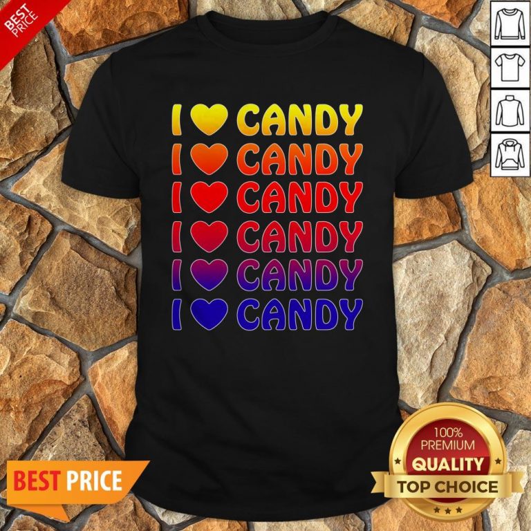 Cute Halloween Candy I Love Candy Boy Girls Kids Gift Shirt