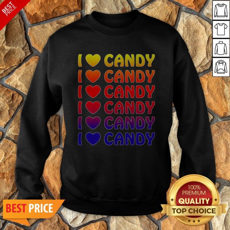 Cute Halloween Candy I Love Candy Boy Girls Kids Gift Sweatshirt