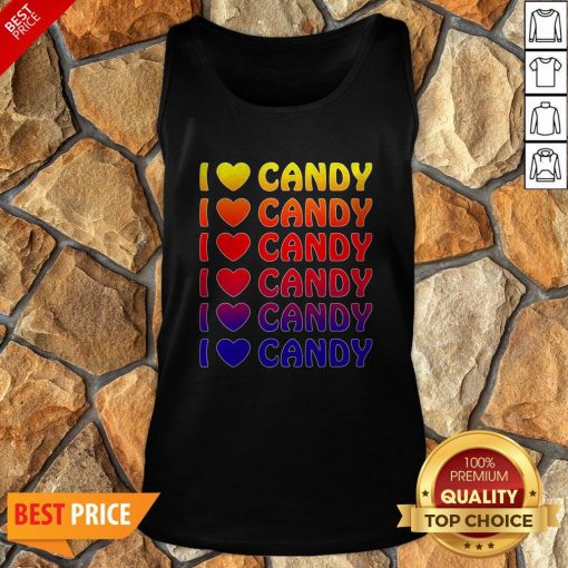 Cute Halloween Candy I Love Candy Boy Girls Kids Gift Tank Top