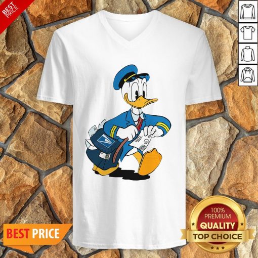 Donald Duck Mail Carrier Drawing Cartoon V-neck