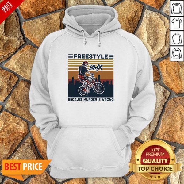 Freestyle Because Murder Is Wrong Biker Vintage Hoodie