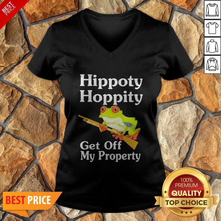 Frog Hippity Hoppity Get Off My Property V-neck