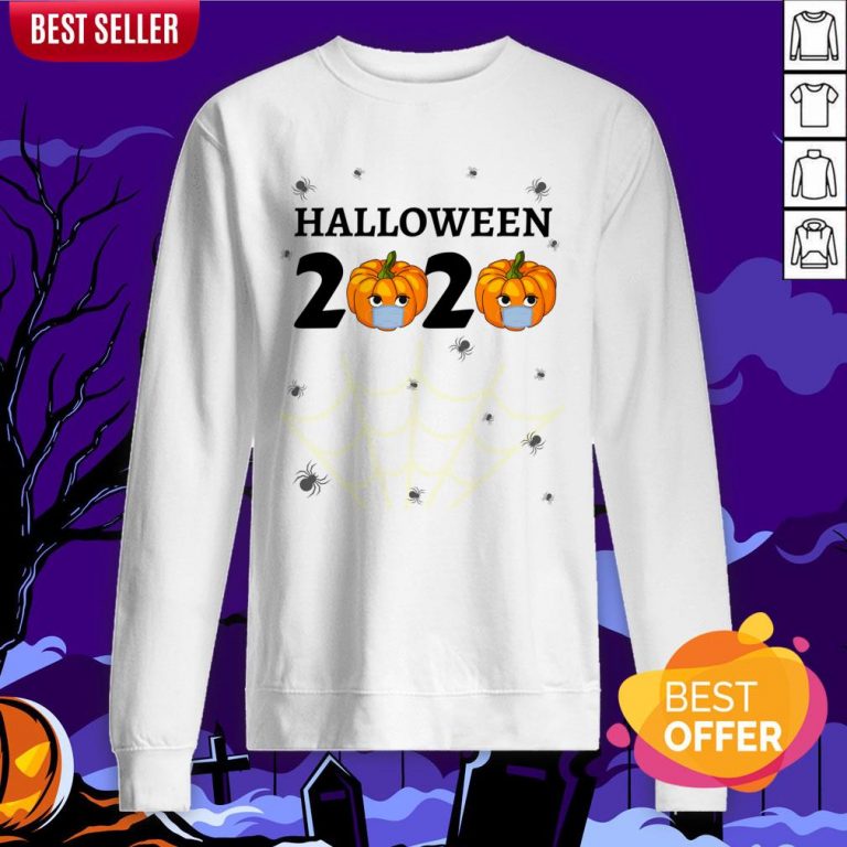 Halloween 2020 Design With Punkin Mask Quarantine Sweatshirt