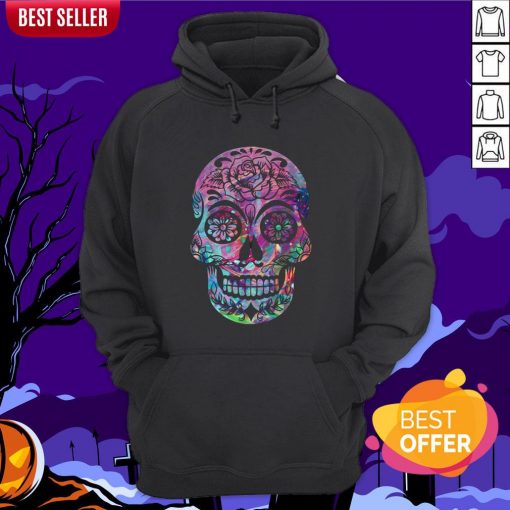 Halloween Sugar Skull Dia De Los Muertos Day Of Dead Hoodie