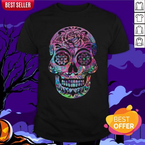 Halloween Sugar Skull Dia De Los Muertos Day Of Dead Shirt
