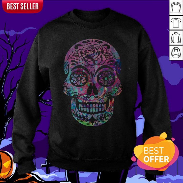 Halloween Sugar Skull Dia De Los Muertos Day Of Dead Sweatshirt