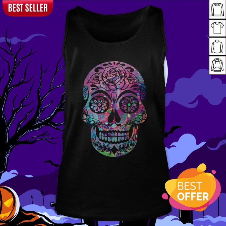 Halloween Sugar Skull Dia De Los Muertos Day Of Dead Tank Top
