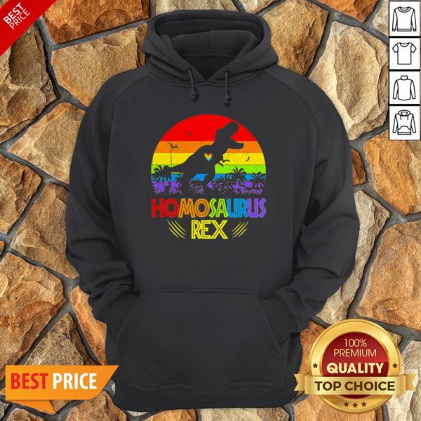 LGBT T Rex Homosaurus Rex Vintage Hoodie