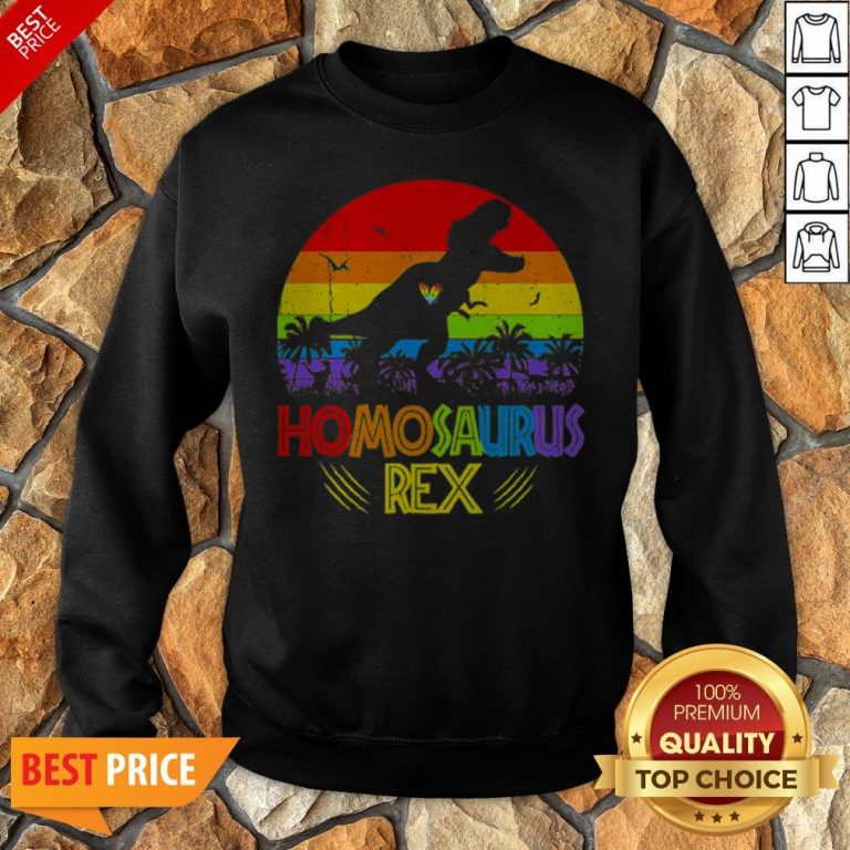 LGBT T Rex Homosaurus Rex Vintage Sweatshirt