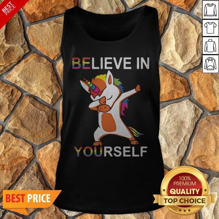 LGBT Unicorn Dabbing Believe In Yourself Tank Top