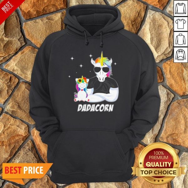 Nice LGBT Unicorn Dad Dadacorn Hoodie