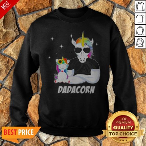 Nice LGBT Unicorn Dad Dadacorn Sweatshirt