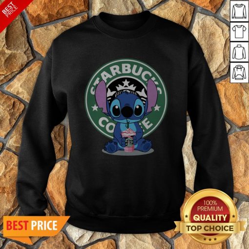 Nice Stitch Hug Starbucks Coffee Sweatshirt