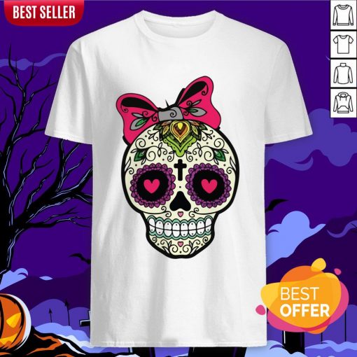 Sugar Skull Lady Dia De Muertos Day Of Dead In Mexican Holiday Shirt