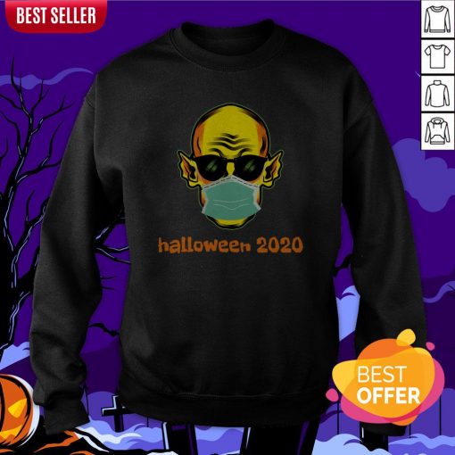 Vampire Face Mask Halloween 2020 Quarantined Sweatshirt