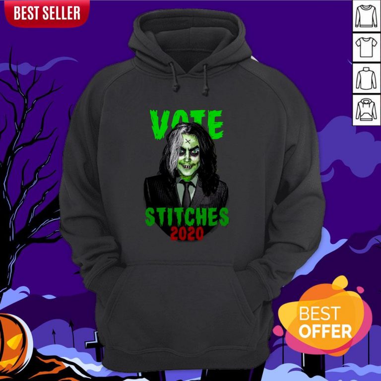 Vote Stitches 2020 Spooky Halloween Vintage Hoodie