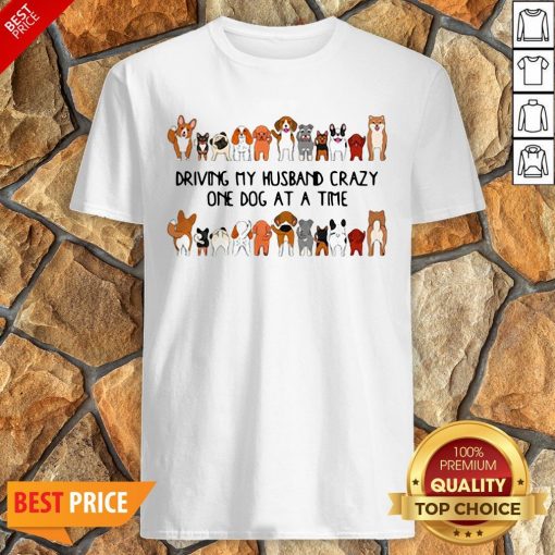 Driving My Husband Crazy One Dog At A Time Shirt
