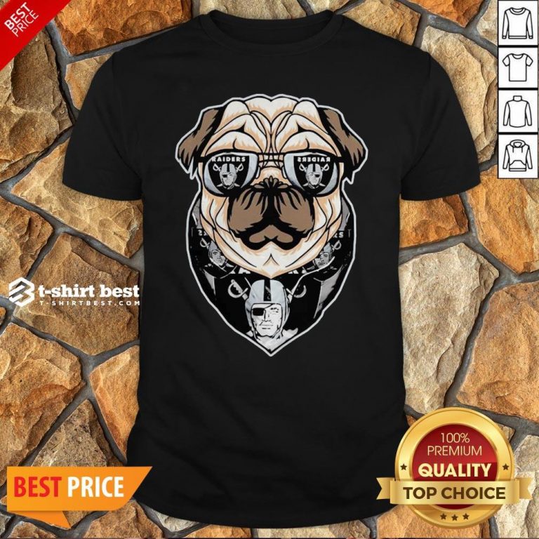 Funny Pug Dog Oklahoma Raiders Logo Shirt