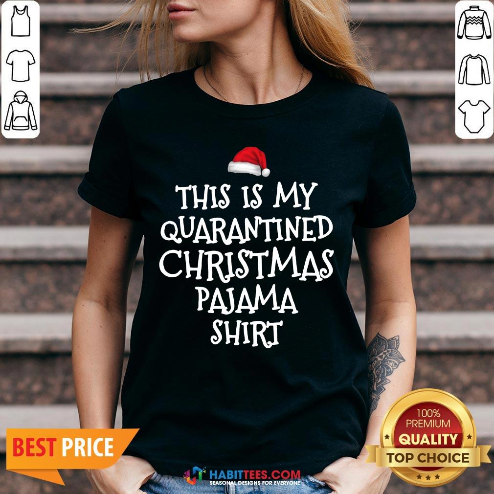 Funny This Is My Quarantine Christmas Pajama V-neck- Design By T-shirtbest.com