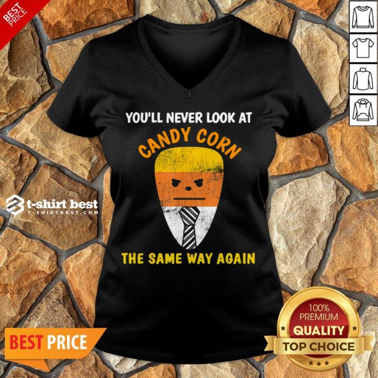 Good Candy Corn Trump Costume Halloween Candy V-neck- Design By T-shirtbest.com