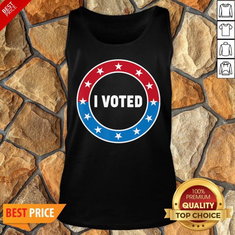I Voted USA Election 2020 Red White Blue Voting Sticker Tank Top