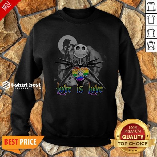Jack Skellington LGBT Pride Love Is Love Sweatshirt
