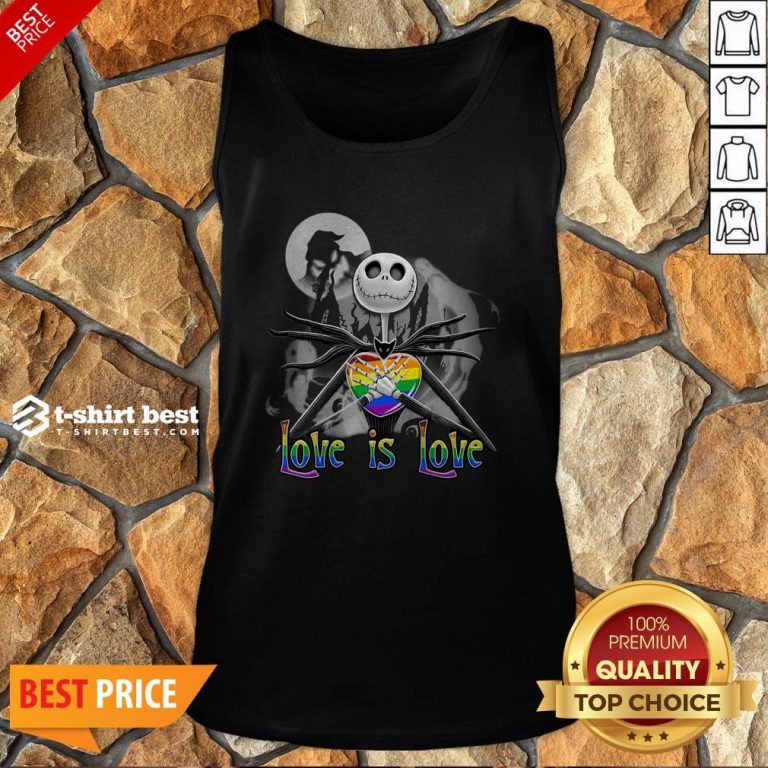 Jack Skellington LGBT Pride Love Is Love Tank Top