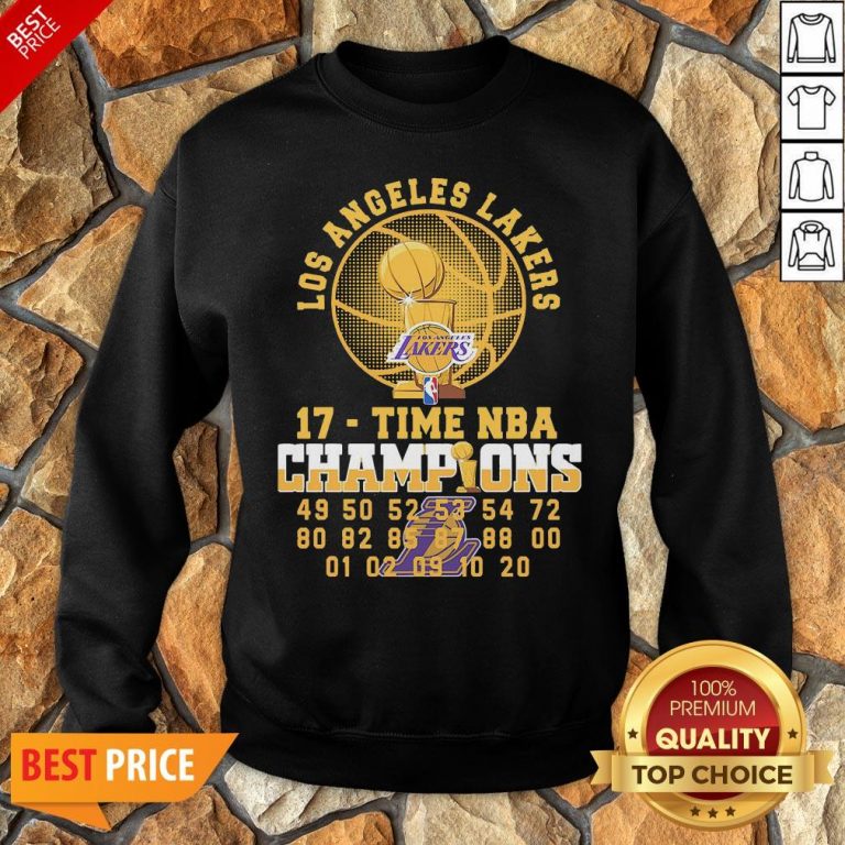Los Angeles Lakers 17 Time NBA Champions Sweatshirt